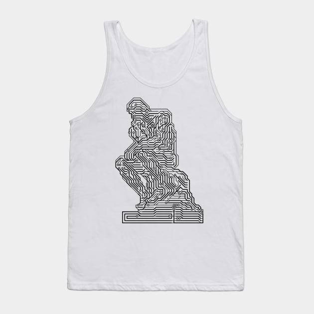 Thinker Chip Circuit Board Tank Top by bulografik